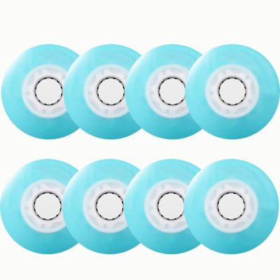 JHKJ Luminous Inline Wheel 72mm/76mm/80mm Light Up LED Skate Wheels Indoor Outdoor Light Up Wheels 85A,Blue,76mm