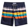maamgic Mens Swim Trunks Quick Dry Swim Shorts with Mesh Lining Funny Swimwear Bathing Suits 7inch Navy Stripes XX-Large view 1