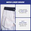 maamgic Mens Swim Trunks Quick Dry Swim Shorts with Mesh Lining Funny Swimwear Bathing Suits 7inch Navy Stripes XX-Large view 4