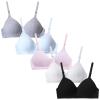 Happy Cherry 5PCS Girls Training Bra Sports Lightly Padded Teen Bra Soft 12-14Years