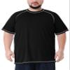 Mens Big and Tall Swim Shirt Sun Protection UPF 50+ Rash Gard Quick Dry T-Shirt Black view 1