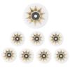 JHKJ 8-Pack Inline Skate Wheels 70mm/72mm/76mm/80mm Inline Skate Wheels Skates Replacement Wheels with Bearings 90A Suitable for Everyone,White,72mm view 1