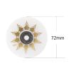 JHKJ 8-Pack Inline Skate Wheels 70mm/72mm/76mm/80mm Inline Skate Wheels Skates Replacement Wheels with Bearings 90A Suitable for Everyone,White,72mm view 2