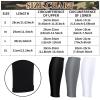 3 Pairs Calf Compression Sleeves for Men And Women Football Leg Sleeve Footless Compression Sock for Running Athlete Cycling (Black, White, Gray, Small) view 2