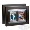 Bivitre 2 Pack Baseball Card Display Case - Wall Mount, Holds Sports Cards for Basketball, Football, Hockey - Black Standard (4 Cards) view 1