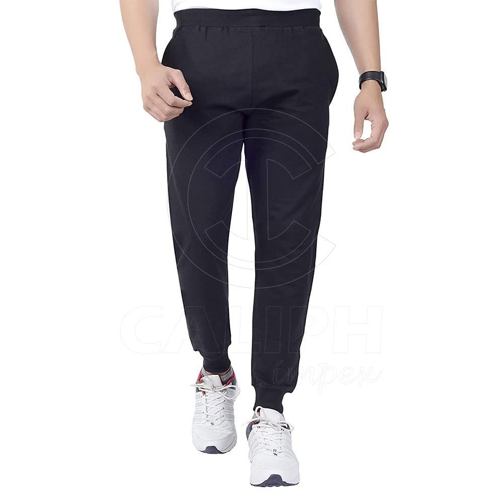 Caliph IMPEX Mens Fitness Trousers Workout Stretch Sports Gym Athletic Tights Black