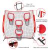 BaseGoal 8 x 8ft Football Nets for Throwing,Football Target,Quarterback Training Equipment with 4 Target Pockets for Improving Football Accuracy Throwing (Red) view 2