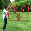 BaseGoal 8 x 8ft Football Nets for Throwing,Football Target,Quarterback Training Equipment with 4 Target Pockets for Improving Football Accuracy Throwing (Red) view 3