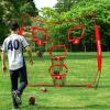 BaseGoal 8 x 8ft Football Nets for Throwing,Football Target,Quarterback Training Equipment with 4 Target Pockets for Improving Football Accuracy Throwing (Red) view 4