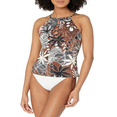 Bleu Rod Beattie Bold Moves High Neck Tankini Top Mahogany 4