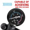 Shock Pump for Mountain, Road Bikes and Motorcycle - 300 Psi High Pressure for Front Fork and Rear Suspension Air Shocks Pump with Gauge -Portable Mini Pump with Air Bleed Button (Black) view 4