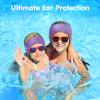 HeySplash Swimming Headband, Swimming Earplugs Kids Ear Plugs Ear Band Swimmer Ear Protection, Elastic Neoprene Ear Guard & Hair Guard for Kids Adults, Keep Water Out & Hold Earplugs in, Small, Purple view 2