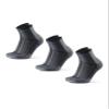 DANISH ENDURANCE 3 Pack Running Socks for Long Distances, Quarter, Men & Women, Grey/Black, Medium view 1