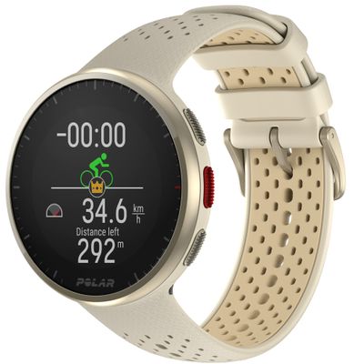 POLAR Pacer Pro Advanced Ultra-Light GPS Fitness Tracker Smartwatch for Runners with Training Program & Recovery Tools; S-L, for Men or Women, Champagne Gold