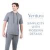 Ventura Soft Knit Short Sleeve Hoodie Carbon Heather M view 2