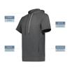 Ventura Soft Knit Short Sleeve Hoodie Carbon Heather M view 4