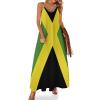 TAIZIYEAH Women's Long Dress Jamaican Flag Casual Fashion Summer Dresses M view 1