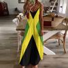 TAIZIYEAH Women's Long Dress Jamaican Flag Casual Fashion Summer Dresses M view 3