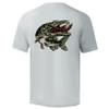 Palmyth Men's Fishing Shirt Short Sleeve Sun Protection UV UPF 50+ SPF T-Shirt (Grey/Musky, 2XL) view 1