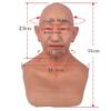 YRZGSAWJ Realistic Silicone Masks for Men Full Head Old Man Human Face Mask Crossdresser Cosplay Halloween (William Old Man, Tan) view 4