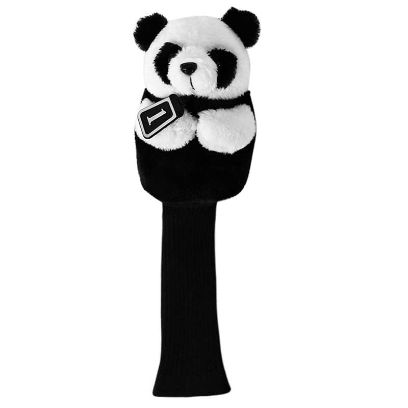 Animal Golf Headcovers, Funny Golf Head Covers Collection for Driver and Fairway Wood, Plush Koala 1# Wooden Pole Protective Sleeve (Panda)