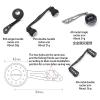 Adoolla Fishing Wheel Handle Replacement Rocker Arm Grip Handle Baitcast Reel Crank Arm Modified Accessories EVA Double Rocker Arm - Black view 3