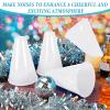 Deekin 24 Pieces Cheer Megaphone Bulk White Mini Plastic Megaphone Cheer Party Accessory Favors Cheerleading Director Prop Noisemaker Toys for Sports Match Game Outdoor Activities view 3