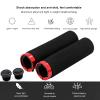 2PCS Bikes Handlebar Grips, Sponge Bikes Handlebar Grips, Skid Resistant and Skid Resistant Bikes Handle Bar Grips, Bikes Hand Bar End Grips(Black+red) view 2