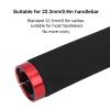2PCS Bikes Handlebar Grips, Sponge Bikes Handlebar Grips, Skid Resistant and Skid Resistant Bikes Handle Bar Grips, Bikes Hand Bar End Grips(Black+red) view 3