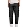 Freebily Kids Girls Cotton Cargo Jogger Pants Elastic Waist Trousers Drawstring Pants Hip Hop Sweatpant Casual Streetwear Black C 12 Years view 2
