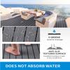 OCEANBROAD Self-Adhesive 96''x28.8'' Boat Flooring with 3M Adhesive Backing EVA Foam Boat Decking Faux Teak Marine Non-Slip Sheet for Jon Boats Yacht Helm Pad Floor, Dark Gray with Black Seam Lines view 3