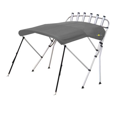 Oceansouth Breakwater Sportz Bimini Top with Rocket Launcher 4ft Length (Gray, Mounting Width 51"-59")