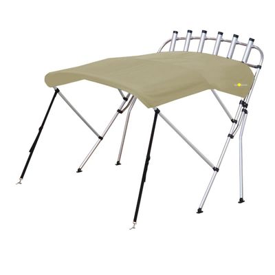 Oceansouth Breakwater Sportz Bimini Top with Rocket Launcher 4ft Length (Beige, Mounting Width 51"-59")