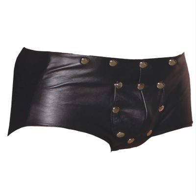 Hotspot Leather Break-Away Fast Action Front Boxer Style Brief Black