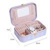 ArtsPavilion Small Jewelry Box, Travel Jewelry Organizer Box for Women, Portable Jewelry Storage Case for Rings Earrings Necklaces Bracelets red view 2