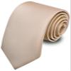Branduce Mens Champagne Ties for Wedding Solid Woven Silk Necktie Tuxedo Party Classic Business Ties(TA02-10) view 1