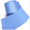 Branduce Mens Light Blue Tie for Wedding Business Solid Silk Woven Plain Sky Blue Tuxedo Necktie (TA02-09) view 4
