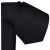 Branduce Solid Premium Black Ties for Men Wedding Business Tuxedo Necktie Silk Woven Plain Black Tie (TA02-12) view 3