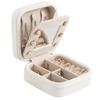 ArtsPavilion Travel Jewelry Box, Mini Jewelry Organizer, Small Jewelry Case for Girls Women, Jewelry Storage Box for Rings Earrings Necklace White view 1