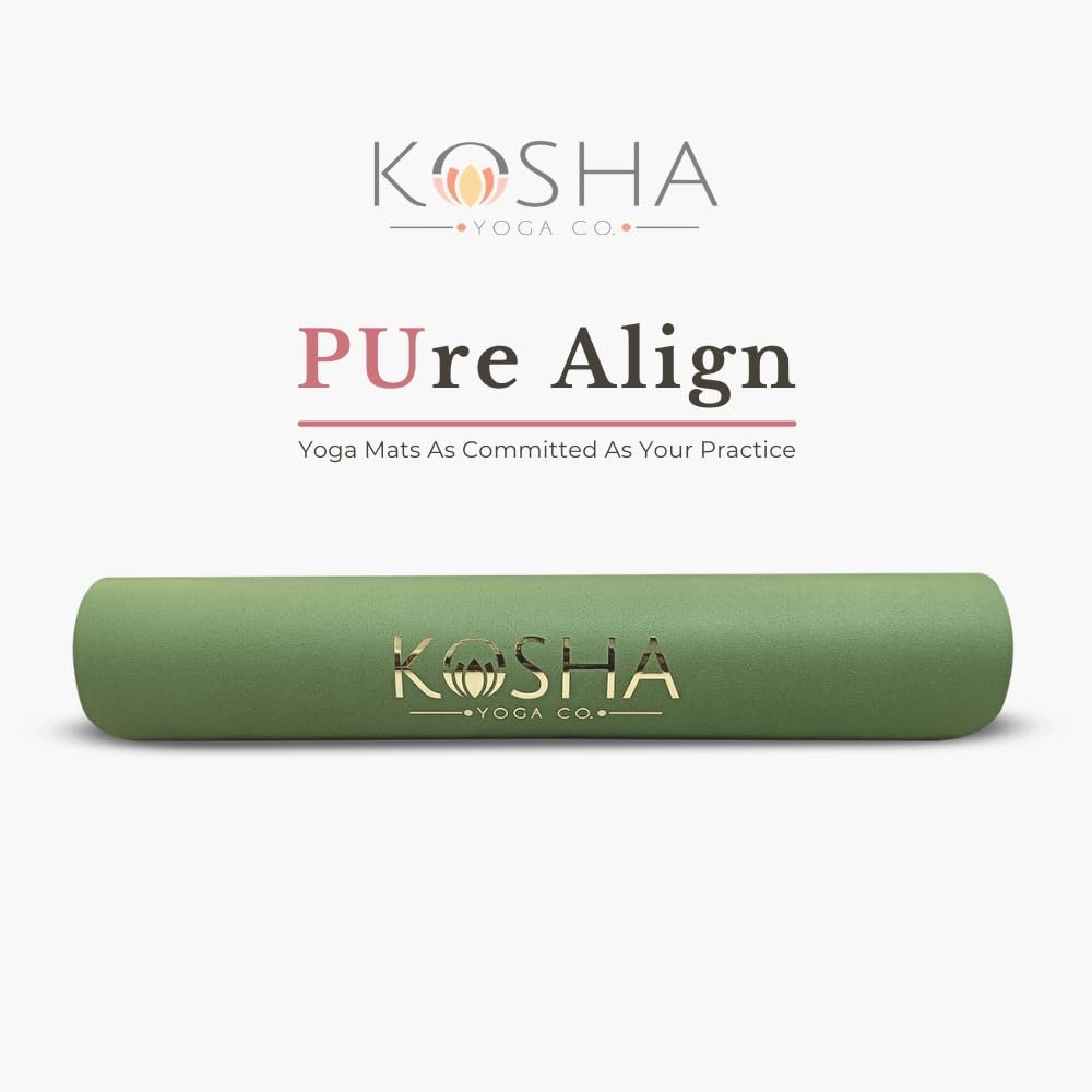 6.5mm Thick Rubber Yoga Mat In Sage Green By Kosha Yoga Co.