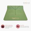 6.5mm Thick Rubber Yoga Mat In Sage Green By Kosha Yoga Co. view 3