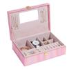 ArtsPavilion Small Jewelry Box, Travel Jewelry Organizer Box for Women, Portable Jewelry Storage Case for Rings Earrings Necklaces Bracelets red-1 view 1