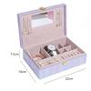 ArtsPavilion Small Jewelry Box, Travel Jewelry Organizer Box for Women, Portable Jewelry Storage Case for Rings Earrings Necklaces Bracelets red-1 view 2