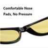 WIRUN Night Vision Glasses for Men Women Driving, Anti Glare Polarized UV400 Nighttime Yellow Safety Fishing Golf Eyewear (Black) view 4