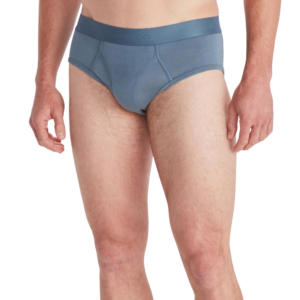 ExOfficio Men's Everyday Brief - Lightweight Knit Jersey Travel Underwear, Steel Blue, Large