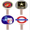 Infusion Custom Photo or Logo Ping Pong Paddle, Premium 5 Ply Direct Imprint Personalization on Table Tennis Racket, Black on Back, 4-Pack view 2
