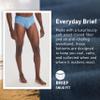 ExOfficio Men's Everyday Brief - Lightweight Knit Jersey Travel Underwear, Riviera, Medium view 3