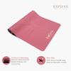 6.5mm Thick Rubber Yoga Mat In Watermelon Pink By Kosha Yoga Co. view 2