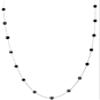 14K White Gold Necklace By The Yard With Black Cubic Zirconia 16 Inches view 1