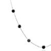 14K White Gold Necklace By The Yard With Black Cubic Zirconia 16 Inches view 3
